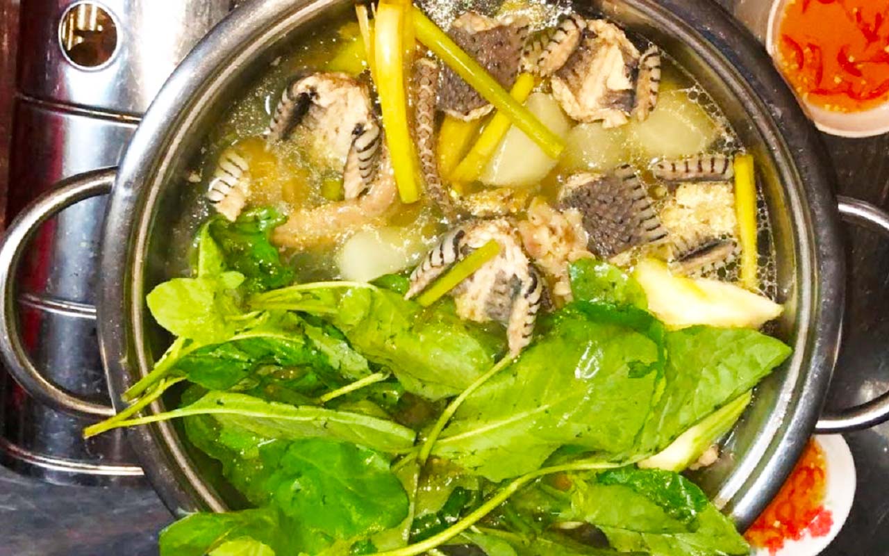 Rắn ri hầm sả nước dừa