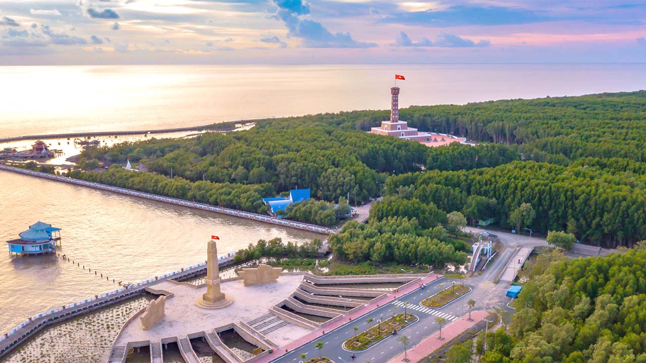 Mũi Cà Mau nhìn từ trên cao (Ảnh: Internet)